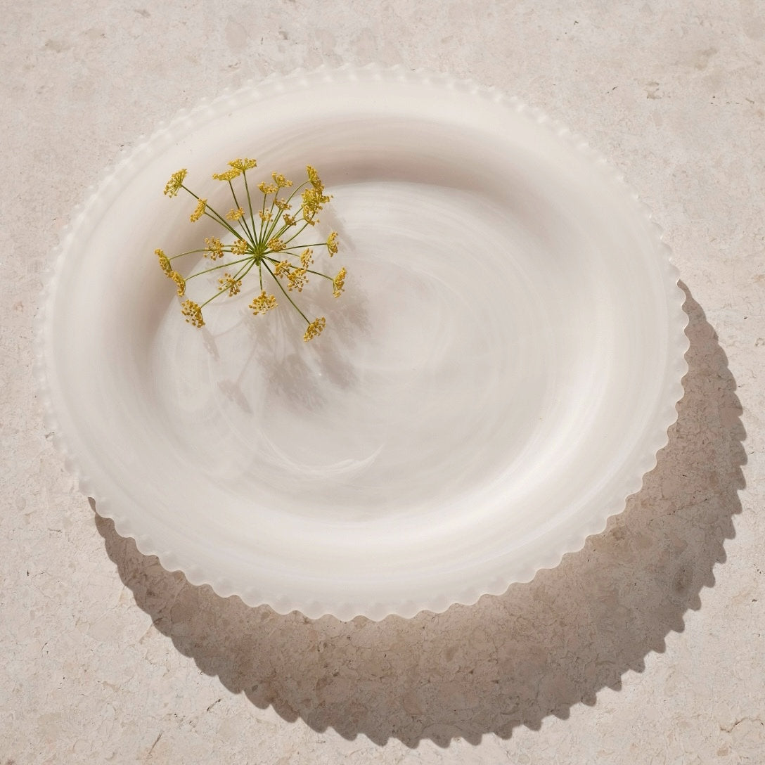 Mist Cloud - Pearl White Plate