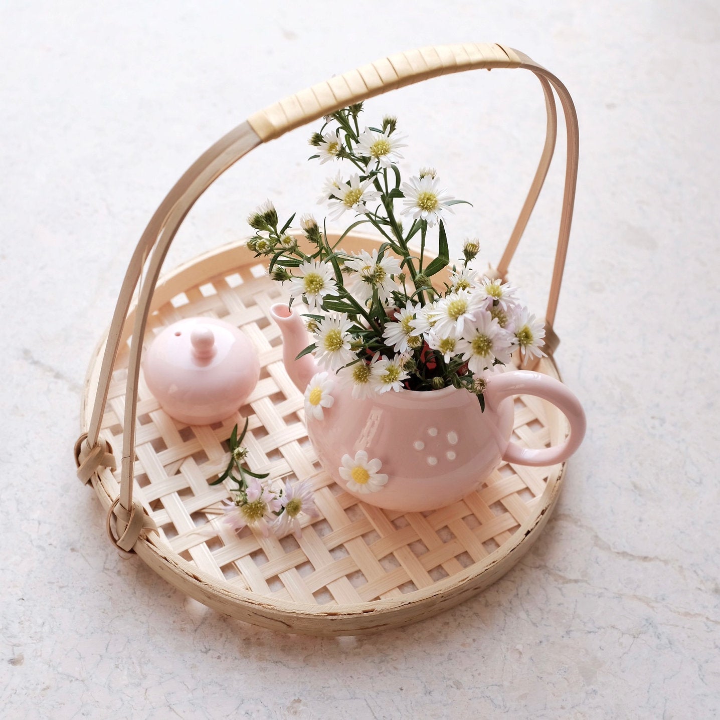 Barbie Pink Chamomiles/Jasmines Mini Tea Pot