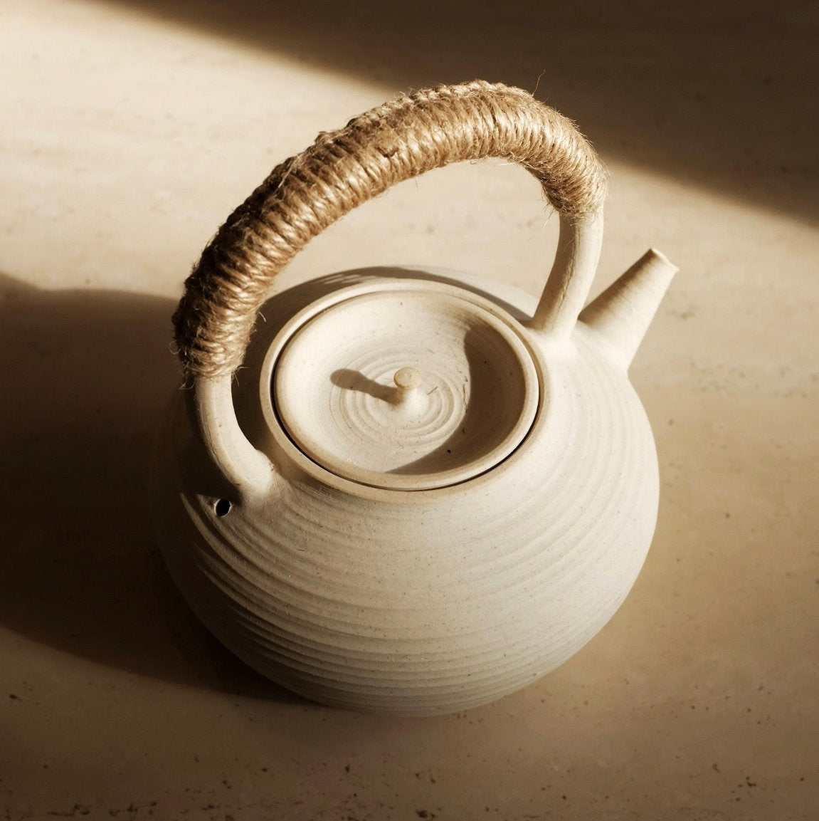 White Clay Tea Pot