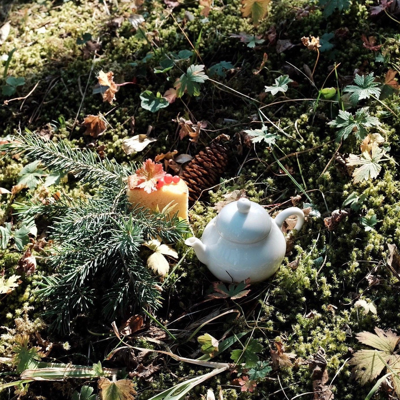 Pear Shape - Apricot White Mini Tea Pot
