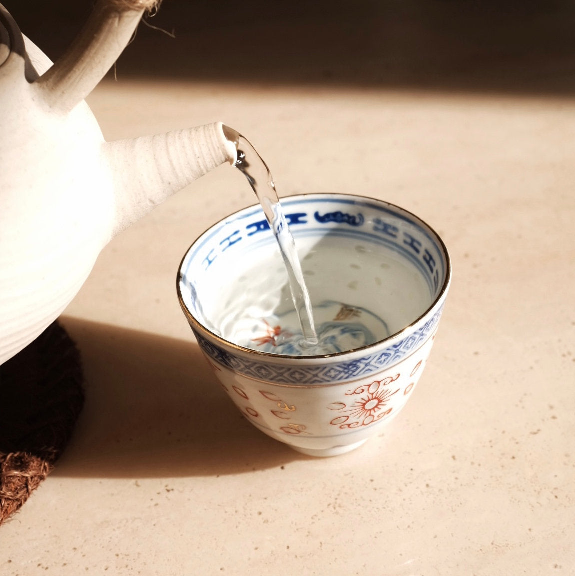 White Clay Tea Pot